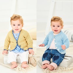 Strickanleitung  Stylecraft Bambino DK No. 9759 Baby Strickjacken