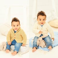 Strickanleitung  Stylecraft Bambino DK No. 9760 Baby Strickjacke mit Zopfmuster