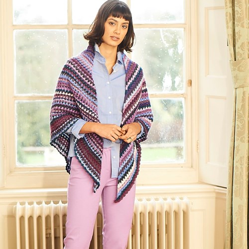 Häkelanleitung Stylecraft Cabaret DK No. 9781 Poncho und Schal-3