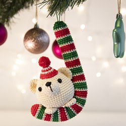 Bär Weihnachtsbaumanhänger Häkelpaket