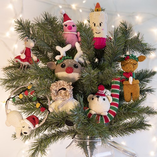 Reh Weihnachtsbaumanhänger Häkelpaket-3