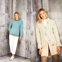 Strickanleitung Stylecraft Special XL Tweed Super Chunky No. 9806 Pullover und Jacke