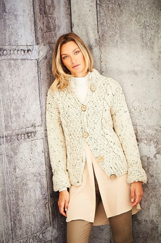 Strickanleitung Stylecraft Special XL Tweed Super Chunky No. 9806 Pullover und Jacke-3