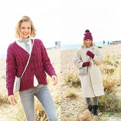 Strickanleitung Stylecraft Special Aran With Wool No. 9819 Jacke, Mütze und Handschuhe