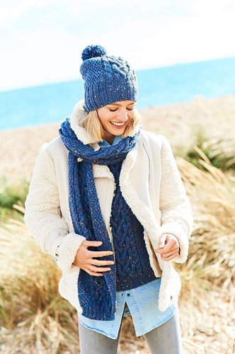 Strickanleitung Stylecraft Special Aran With Wool No. 9820 Pullover, Mütze und Schal-3