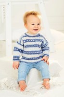 Strickanleitung Stylecraft Bambino Prints DK No. 9844 Babyjacke und Pullover-2