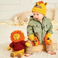 Strickanleitung Stylecraft Bellissima DK No. 9868 Rory der Löwe, Mütze und Handschuhe