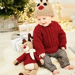 Strickanleitung Stylecraft Bellissima DK No. 9869 Rentier, Mütze en Pullover