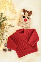 Strickanleitung Stylecraft Bellissima DK No. 9869 Rentier, Mütze en Pullover-2