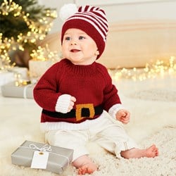 Strickanleitung Stylecraft Bellissima DK No. 9870 Weihnachtsmann, Mütze und Pullover