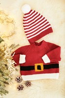 Strickanleitung Stylecraft Bellissima DK No. 9870 Weihnachtsmann, Mütze und Pullover-2