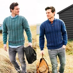 Strickanleitung Stylecraft Highland Heathers Aran No. 9875 Herrenpullover