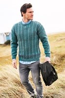Strickanleitung Stylecraft Highland Heathers Aran No. 9875 Herrenpullover-3