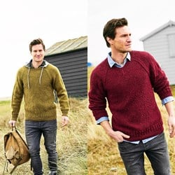 Strickanleitung Stylecraft Highland Heathers Aran No. 9877 Herrenpullover