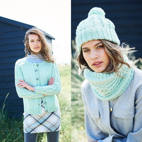 Strickanleitung Stylecraft Special Aran With Wool No. 9894 Jacke, Loop und Mütze