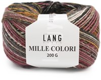 Lang Yarns Mille Colori 200 Gr. 98 Brown/Bordeaux/Yellow