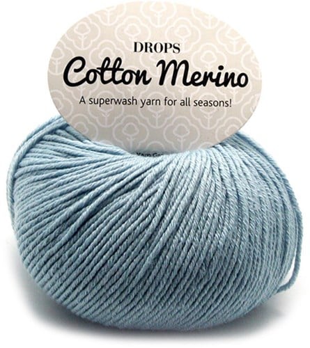 Drops Cotton Merino Uni Colour 09 Eisblau