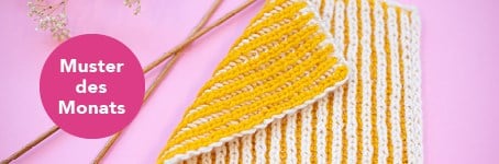 Muster des Monats: Zweifarbiges Patentmuster stricken