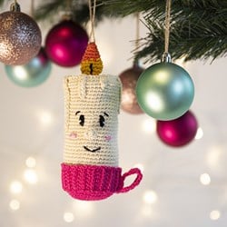 Kerze Weihnachtsbaumanhänger Häkelpaket
