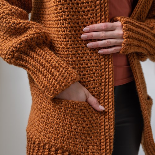 Yarn cardigan top