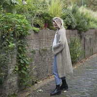 Nuvoletta Raglanmantel Strickpaket 1 Camel/Turquoise 48/50