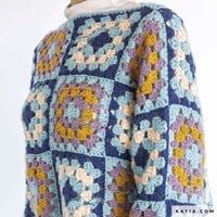 Häkelanleitung Katia Instagranny Pullover, Decke und Schal-3