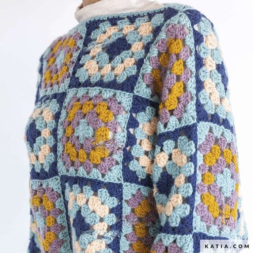 Häkelanleitung Katia Instagranny Pullover, Decke und Schal-3