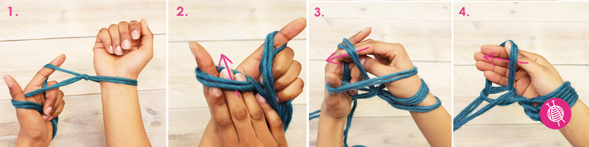 Armstricken mit Wollplatz