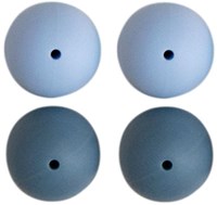 Go Handmade Silikonperlen 4 Stück 23 Blau Mix