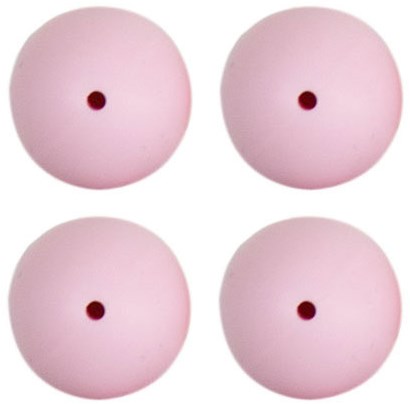Go Handmade Silikonperlen 4 Stück 28 Babyrosa