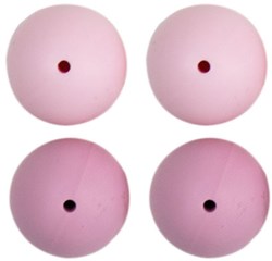 Go Handmade Silikonperlen 4 Stück 22 Rosa Mix