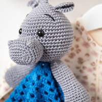 Nilpferd-Kuscheltuch – Go Handmade Sensory Kit Garn- und Häkelset-2