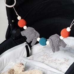 Elefanten-Kinderwagenspanner – Go Handmade Sensory Kit Garn- und Häkelpaket