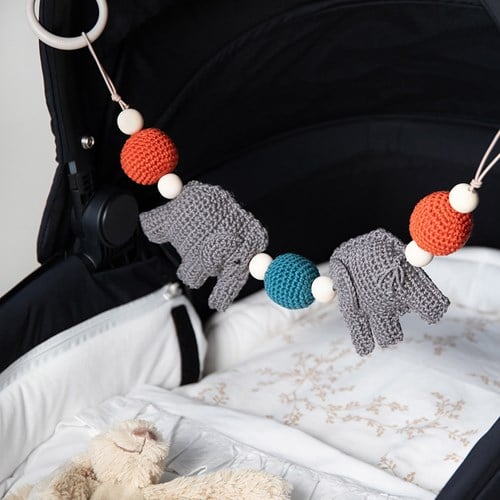 Elefanten-Kinderwagenspanner – Go Handmade Sensory Kit Häkelpaket
