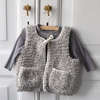 Hugg Kinderweste Strickpaket 1 Grey 12/18 maanden
