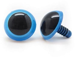 Plastik Sicherheitsaugen Basic Blau (2 Stück)
