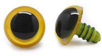 Plastik Sicherheitsaugen Basic Gelb (2 Stück) 24mm