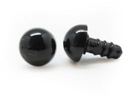 Sicherheitsaugen Schwarz 8mm 2 Stück