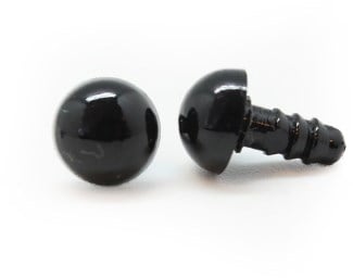 Sicherheitsaugen Schwarz 8mm 2 Stück