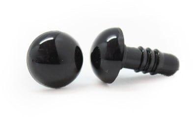 Sicherheitsaugen Schwarz 10mm 2 Stück