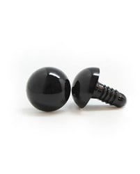 Sicherheitsaugen Schwarz 12mm 2 Stück