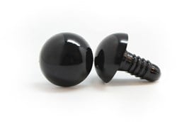 Sicherheitsaugen Schwarz 15mm 2 Stück