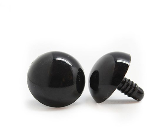 Sicherheitsaugen Schwarz 18mm 2 Stück