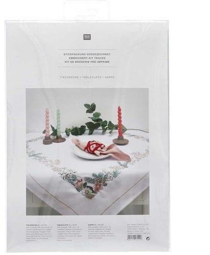 Rico Christrose Tischdecke Stickpaket-3