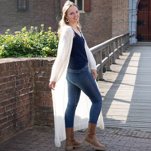 Lang Cardigan Elegant Strickpaket-3
