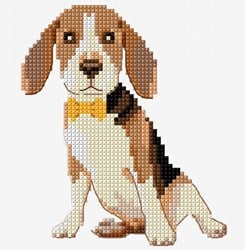 Stickanleitung Hund Beagle