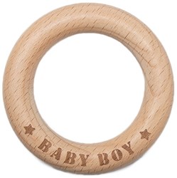 Durable Beißring Holz Baby Boy