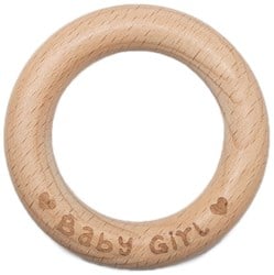Durable Beißring Holz Baby Girl