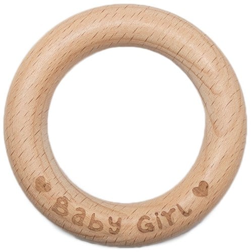 Durable Beißring Holz Baby Girl