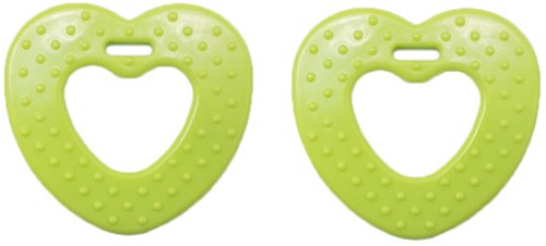 Durable Beißring Herz mit Noppen 567 Green